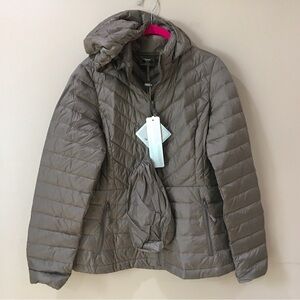 32 Degrees Heat Women's Puffer Down Jacket Hooded Full Zip Brown Size Xs